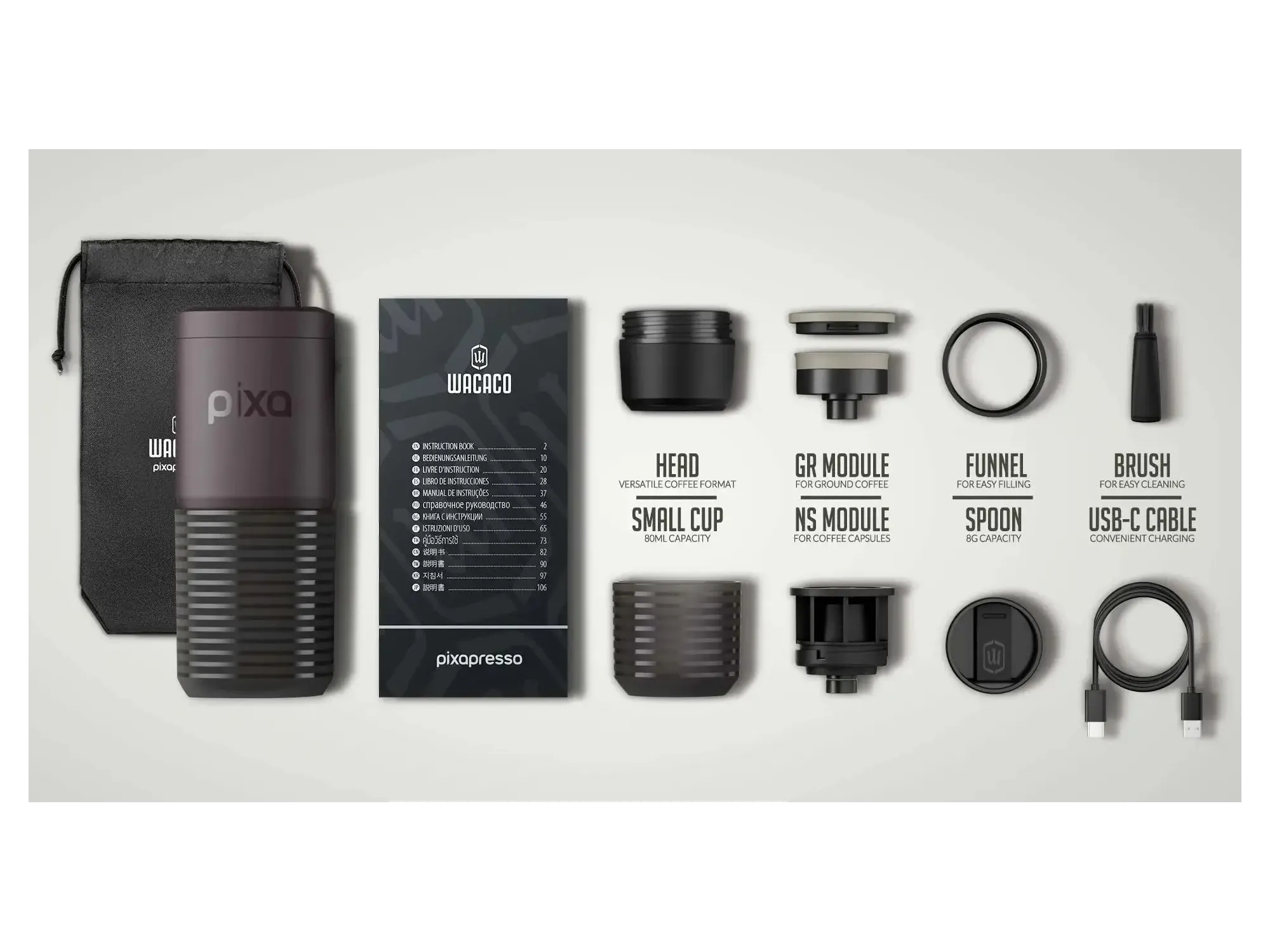 Wacaco Pixapresso – aku cestovný espresso kávovar | SNAILER®