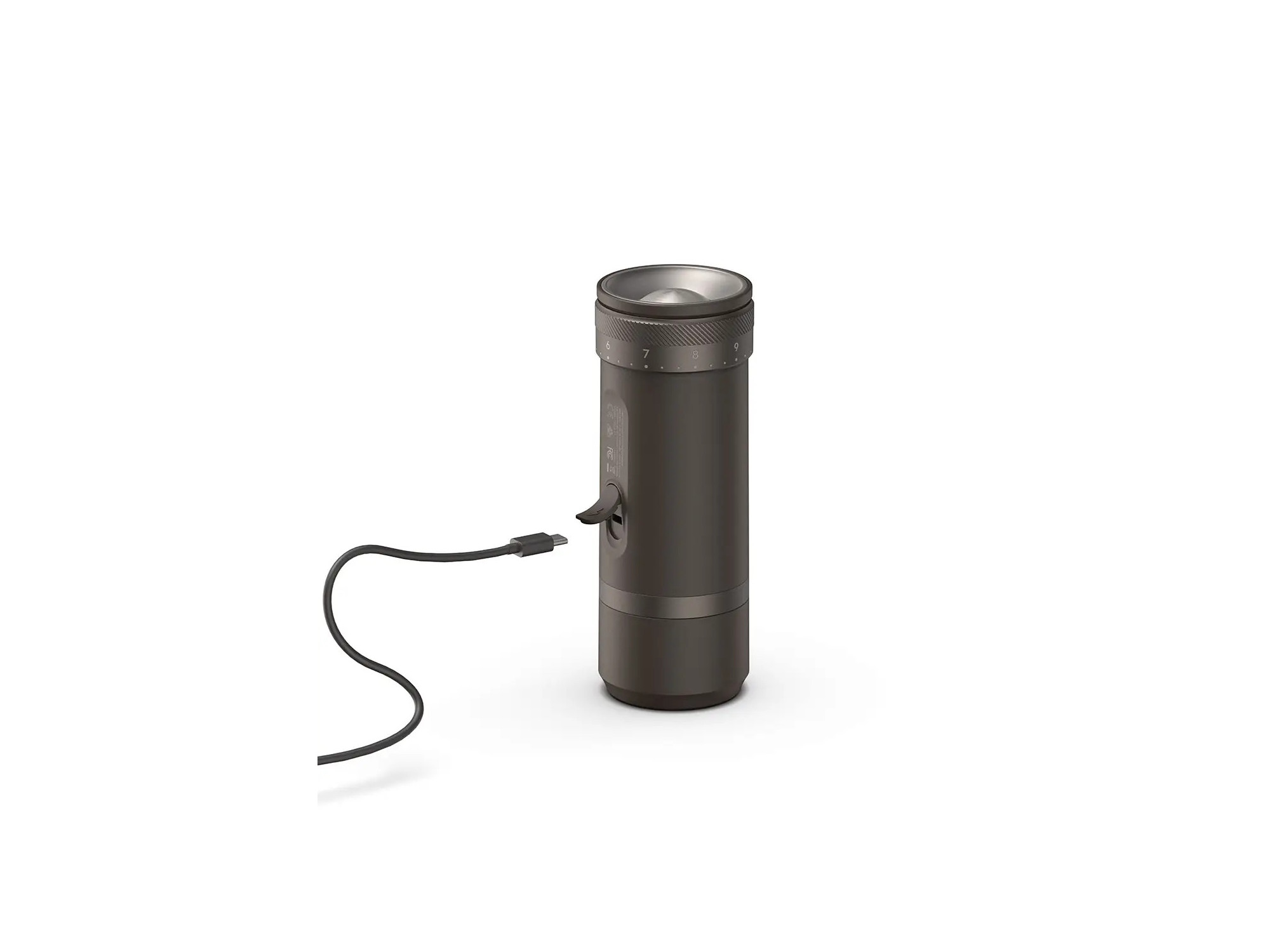 Portable battery-powered electric coffee grinder with 28 grind setting