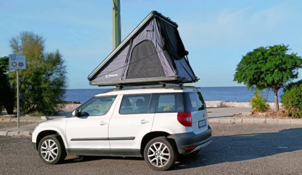 Snailer Alduo stresny stan na aute Skoda Yeti - fotografia zakaznika z krajiny Taliansko